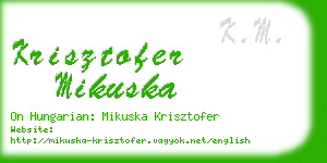 krisztofer mikuska business card